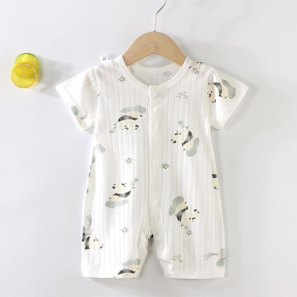Tuta Jumpsuit Romper in Cotone Jacquard per Bebè 2025, 0-1 Anno, Body Sottile ed Elegante Classe A