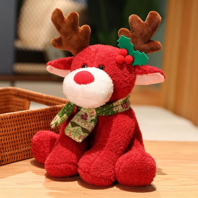 Toy Plush Reindeer Christmas Stuffed Doll Gift For Kids Decorations Bedroom