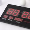 Large LED Wall Clock - English Display with Plug-in Feature for Living Room