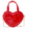 Women's New Mini Crossbody Chain Shoulder Bag Fashion Love Shape Candy Color Jelly Single Shoulder Bag Handbag Women's Satchel