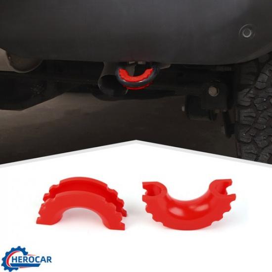 

2X Red Anti-Slip D Ring Rear Tow Hooks Pad Cover for Ford Bronco 21+ Accessories