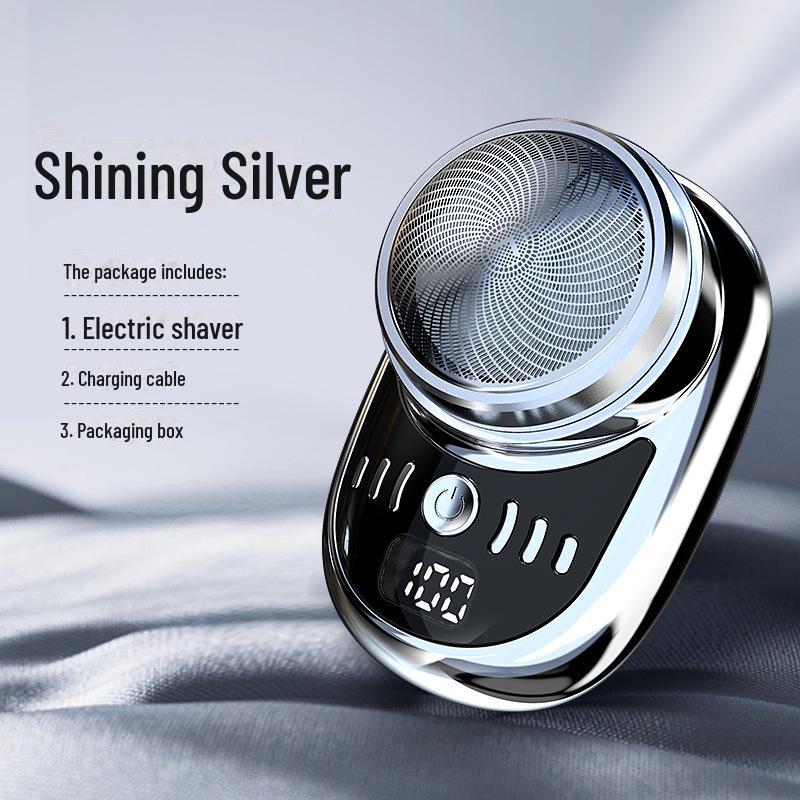 Barbeador Elétrico Mini Portátil Masculino Sanqiao - Barbeador Sem Fio de Lâmina Única para Viagem