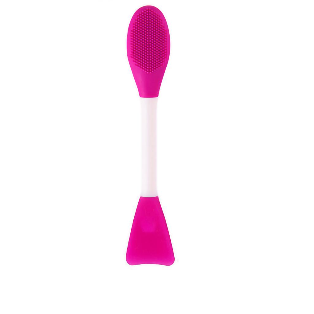 Double Ended Facial Mask Brush Silicone Facial Mask Applicator Spatula Cleansing Massage Brush