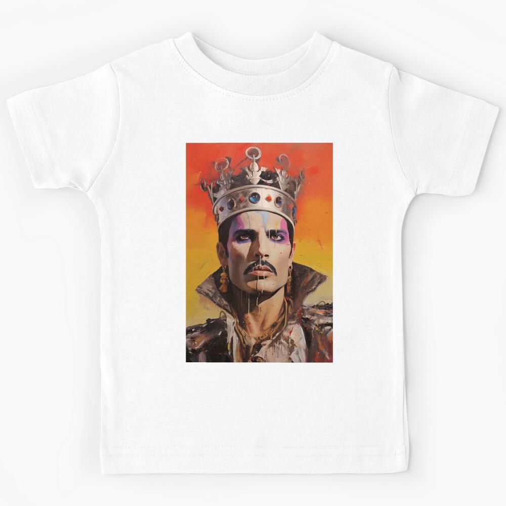 Freddie Mercury Wears Crown Kids T-Shirt 170
