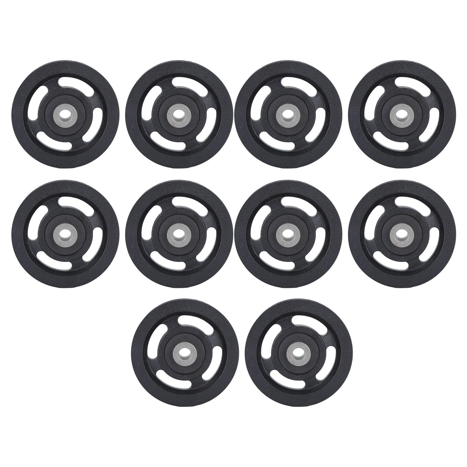 

10 ШТ Універсальне Підшипникове Шківне Колесо Нейлон Чорний Зносостійке Абразійне Підшипникове Шківне Колесо для Залу