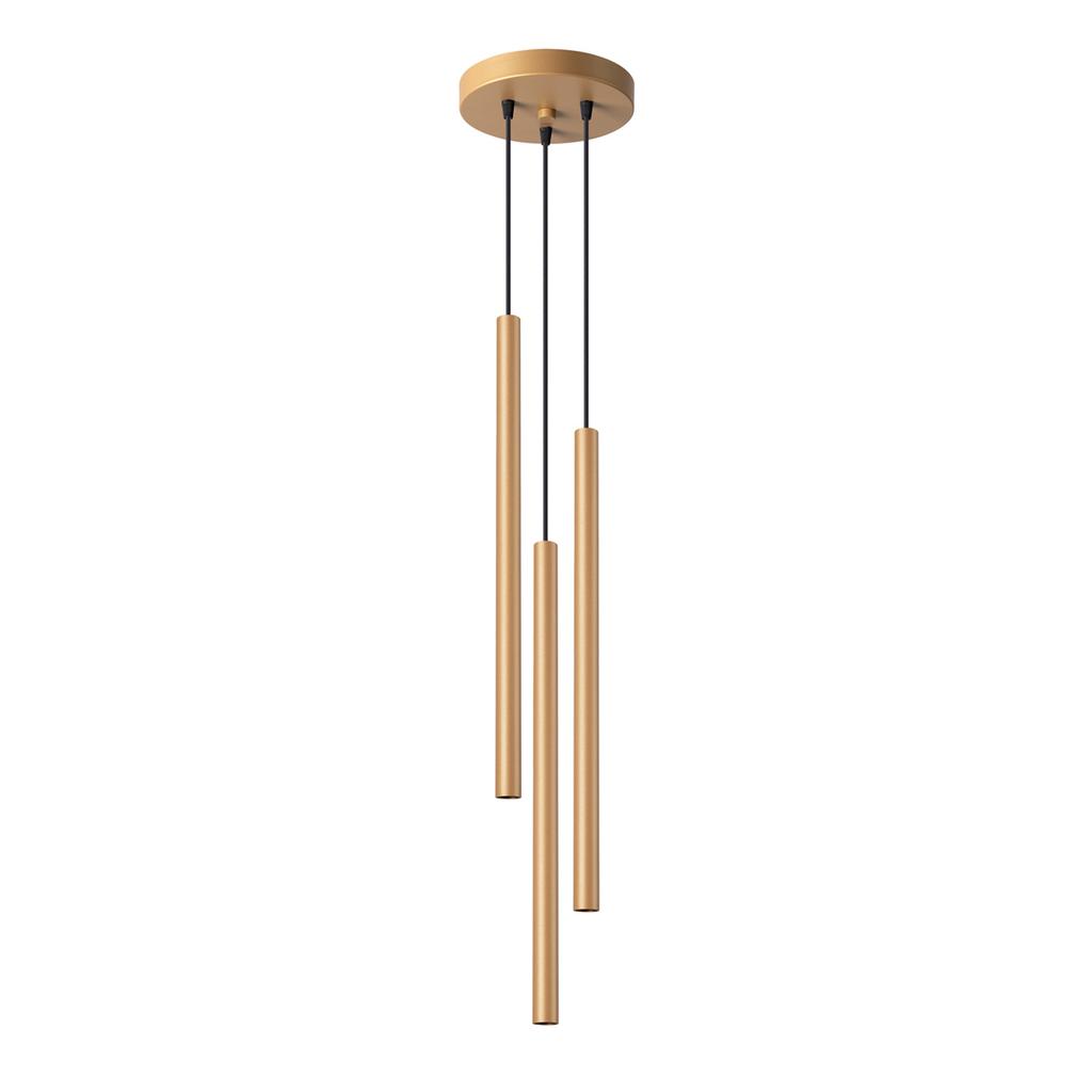 Pastel 3P gold pendant lamp
