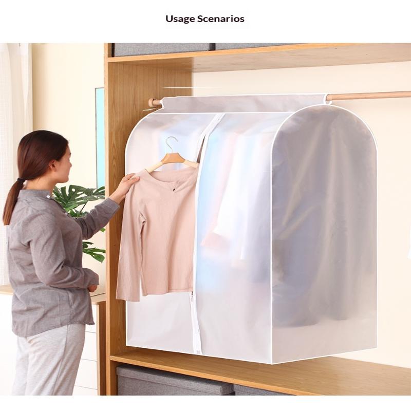 Büyük Kapasiteli Giysi Toz Örtüsü Giysi Saklama Asılı Giysi Elbise Takım Elbise Palto Kalınlaştırma