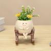 Creative Rocking Chair/Swing Face Flower Pot Garden Pots Cute Resin Head Planters Home Garden Supplies for Indoor Outdoor Plants