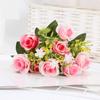1 Mazzo di Rose Simulate Fiori Artificiali Mazzo Accessorio per Fotografia per Bouquet da Sposa Decorazione per la Casa Accessori per Feste