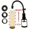 Large Penis Pump Set with Real Vagina Sleeves and 3 Multi-Size Textured Sleeves for Enhanced Stimulation and Girth Increase - No Battery Required