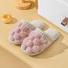 Plush Suede Top Unisex Home Cotton Slippers Fashionable And Casual Silent Soft Soled Slippers Womens Ballerina Slippers