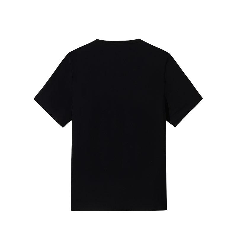 Anta Plain Round Neck Comfortable Breathable Versatile Short Sleeve T-Shirt Men Tops Basic-Black 952527134-5