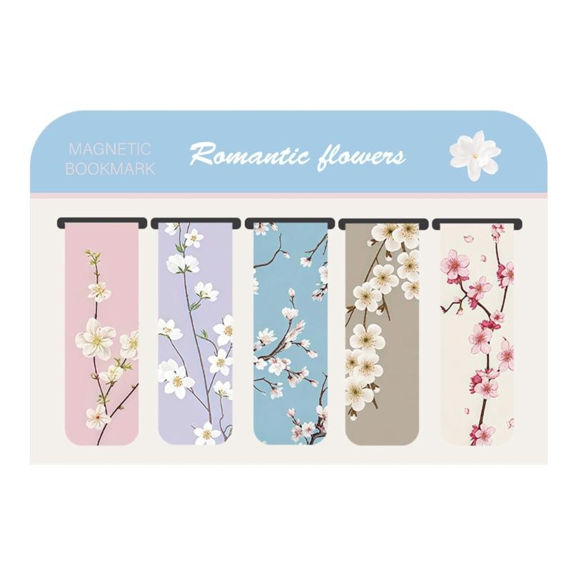 Flowers Bookmarks Magnetic Page Markers Clip Lovely Bookmarks Reading Bookmarks Aesthetic Bookmarks