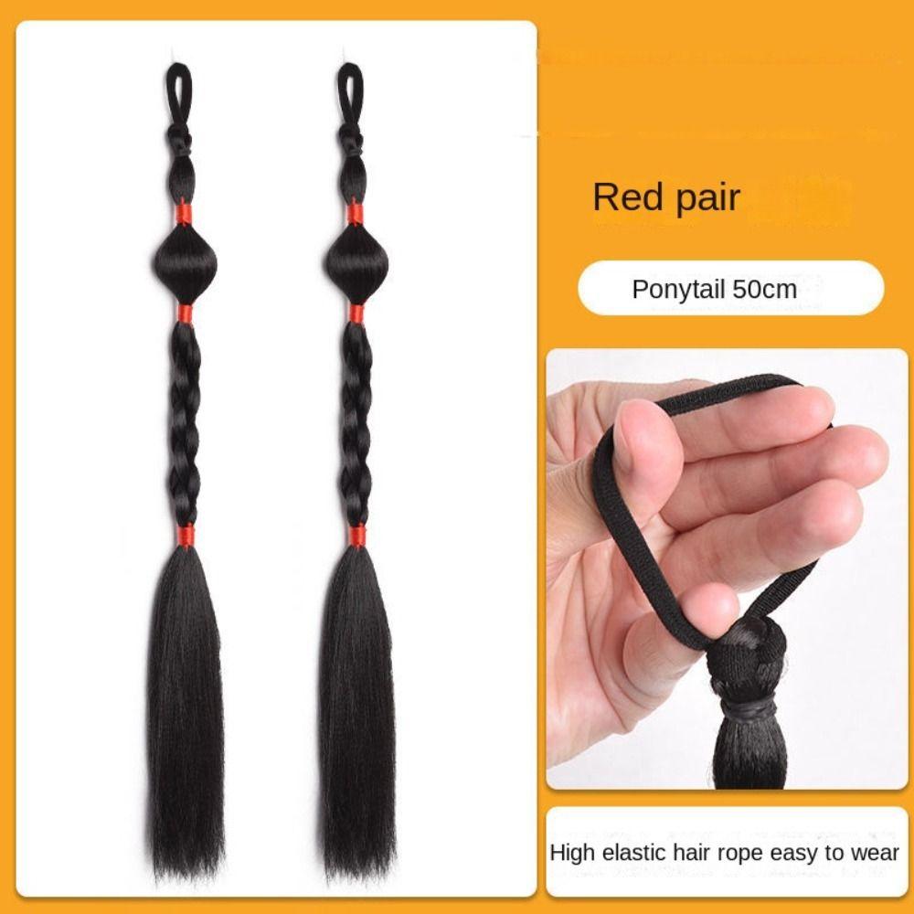 2pcs Lantern Braid Twist Braid Hairpiece Chinese Ancient Braided Ponytails  Photography