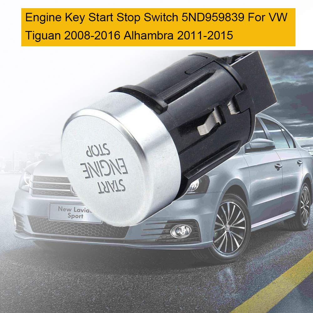 Engine Key Switch, 5ND959839 Engine Key Start Stop Switch for VW Tiguan 08-16 Alhambra 11-15