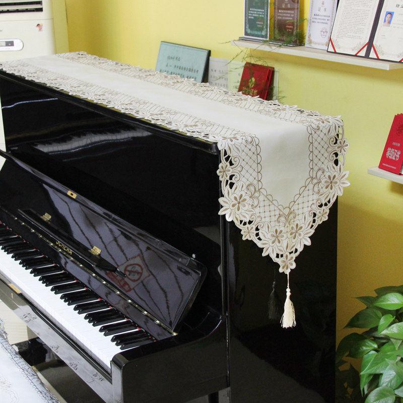 Piano Covers Embroidered Tassel Table Flag Dust-proof TV Cabinet Electronic Pianos Keyboard Cover European Style Home Decoration