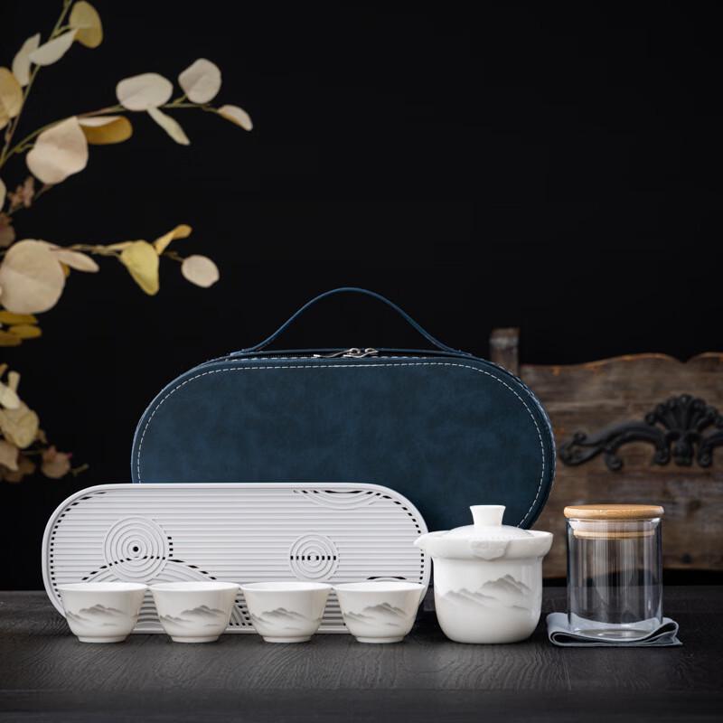 

Zhi Shi Ink Mountain Ceramic Tea Set Gift