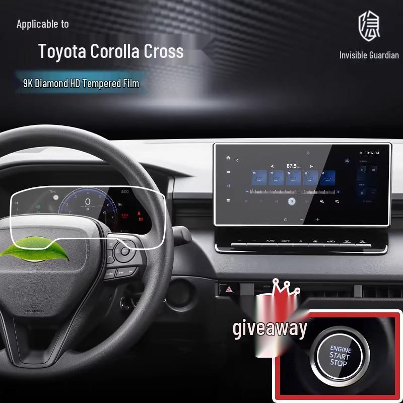 Toyota Corolla 2026 - Gehärteter Displayschutz für das Navigationskonsolendisplay