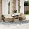VidaXL Garden Lounge Set with Cushions 7 Pcs Beige Braided Resin 3268548