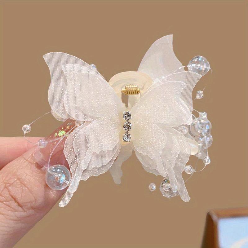 1PC Elegant Butterfly Hairpin Matching, Shark Clip Suitable for Ladies - High-end Sweet Hairpin