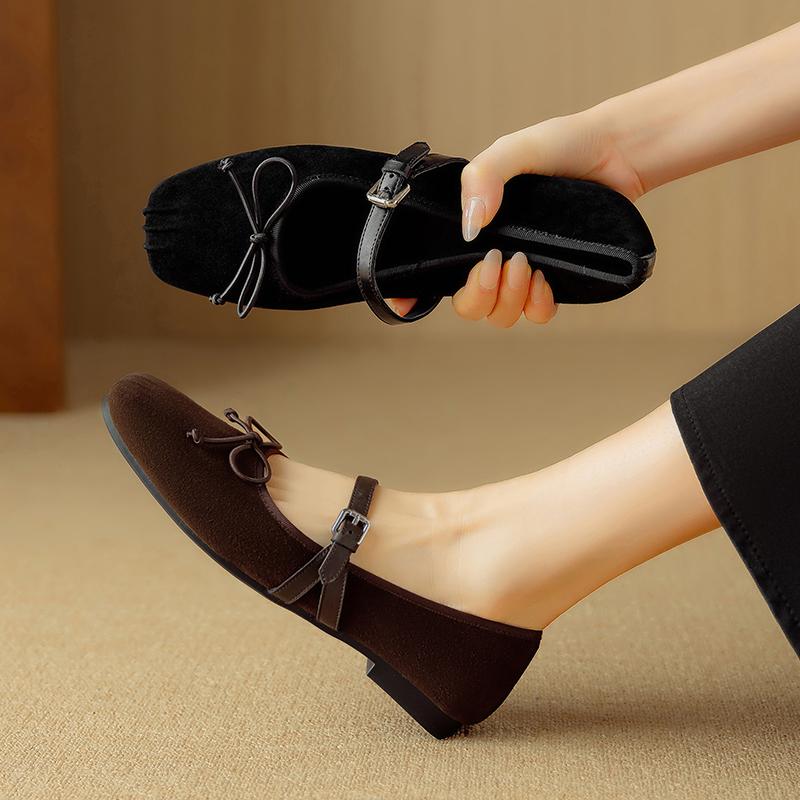 Fashion 2025 NEW Spring Women flats Genuine Leather Shoes for Women Casual Round Toe Mary Janes Buckle Women Loafers Ladies Shoes