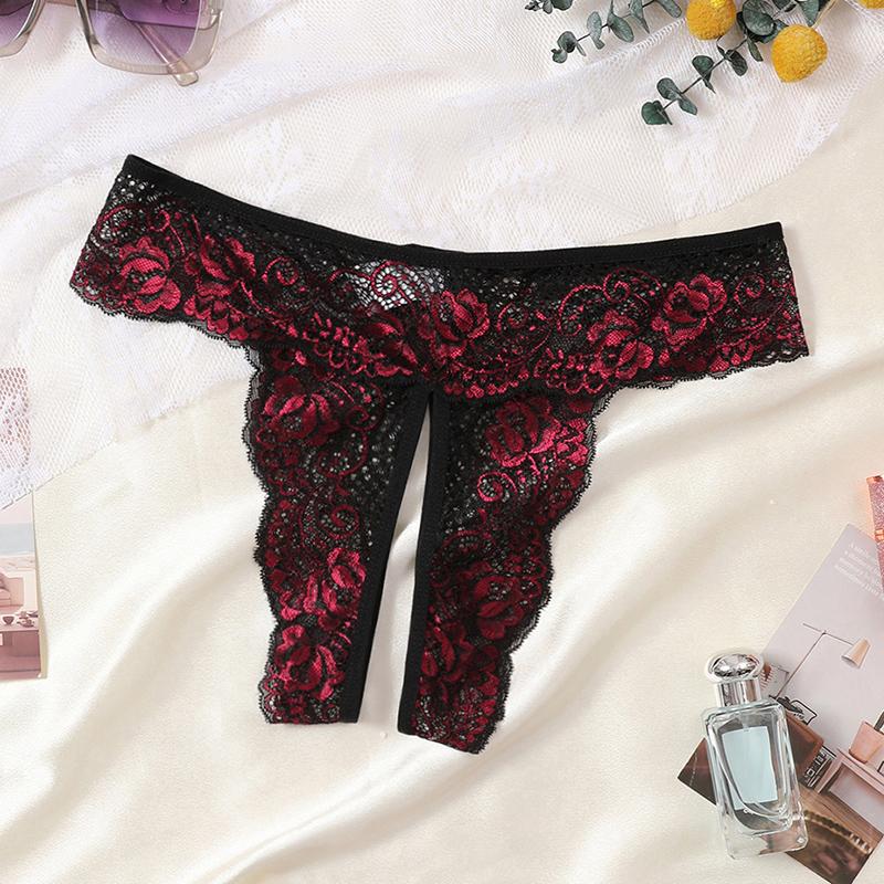 1PCS Lace Thong Women's Tanga Low Waist Sexy Lingeries Transparent Panties Laides T Back Pants Girls Underwear Female Underpants