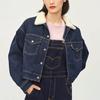 Levis Faux Shearling Denim Jacket Women Jackets Dark-Blue A0831-0000