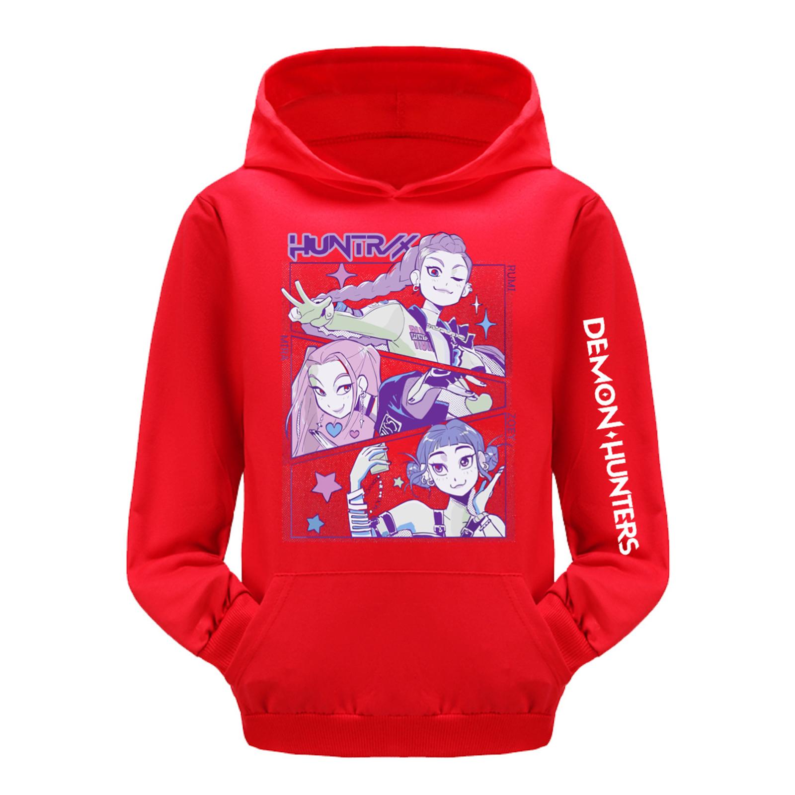 

Детский пуловер с длинным рукавом, свободного кроя, с принтом букв, капюшоном на шнурке 120 красный