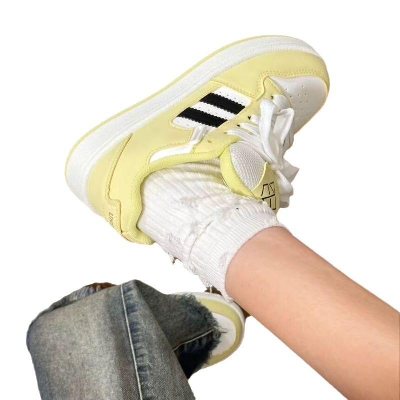 Light yellow color scheme country niche bread shoes women ins autumn new student versatile casual women's board shoes