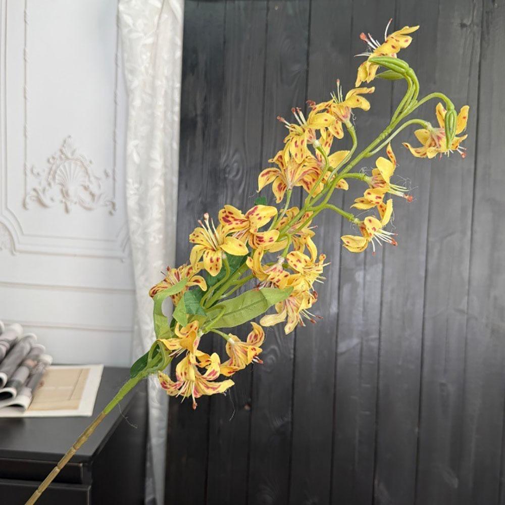 Flame Lily Artificial Flame Lily Floral Arrangement DIY Flower Simulation Flowers Realistic Plastic Wedding Bouquet