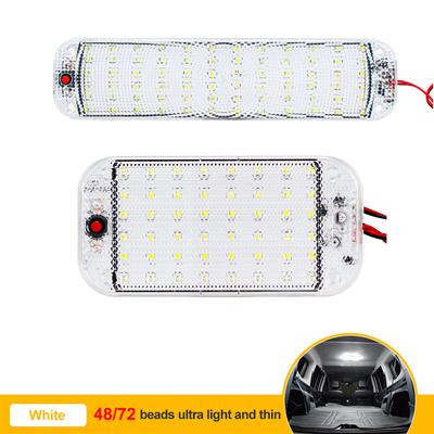 48/72LED Domleuchte Auto Innenraum Leselampe Hohe Helligkeit Nachtlichter für Wohnmobile Wohnwagen Marineleuchten Leiste 12-85V