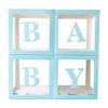 Baby Boxes with Letters 4pcs Love Boxes for Gender Reveal Birthday Wedding Baby Shower Decorations Kid Boys Girls Gift