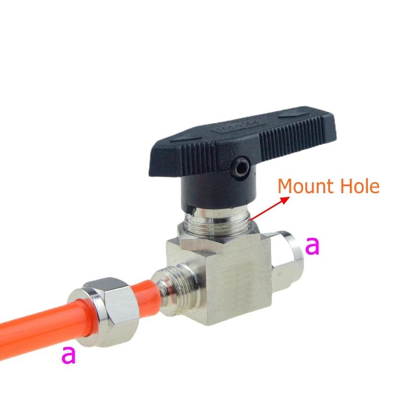 Robinet cu bilă SUS 304, robinet cu ac reglabil 3,6,8,10,12mm1/8,1/4,3/8,1/2NPT, fiting cu ferulă de compresie, racord rapid, filet interior