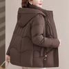 Middle Age Women's Puffer Jackets Winter Short Parkas Hooded Plus Size Thick Down Coats Woman Outerwears