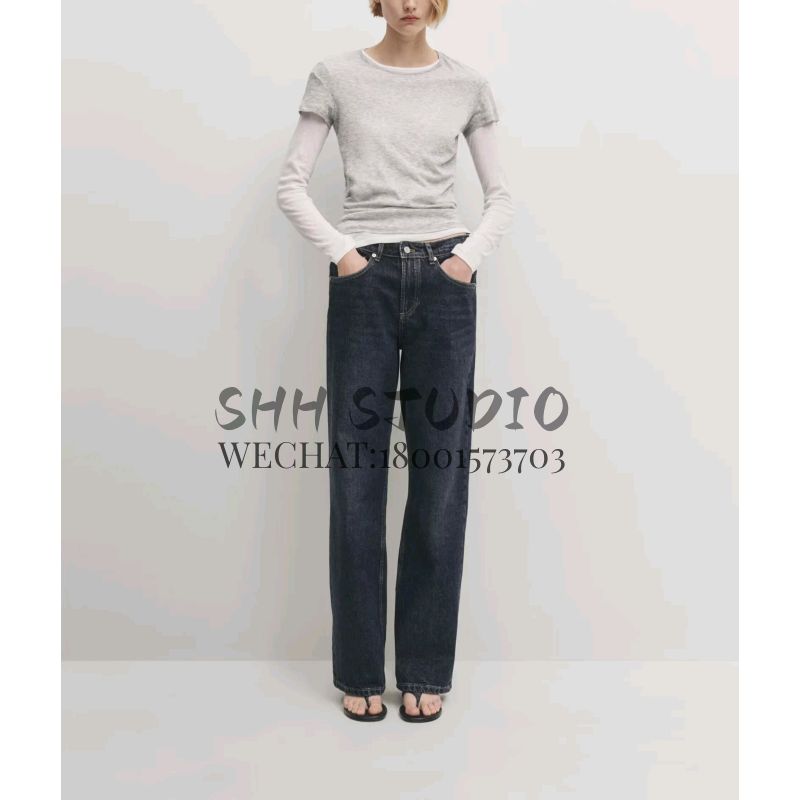 MD Spring New Temperament Wild Slim Fit Comfortable Plaid Cotton Rib round-Neck Short Sleeve T-shirt 6204511