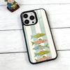 Three Color Striped Fish Phone Case For iPhone17,16,15,14,13,12,11 Plus,Pro Magnetic For Magsafe Wireless Charging
