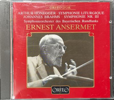 CD ARTHUR HONEGGER / JOHANNES BRAHMS - - Symphonie Liturgique  / Symphonie N C202891A Orfeo D'Or, Orf 1989 Japan Classical Used