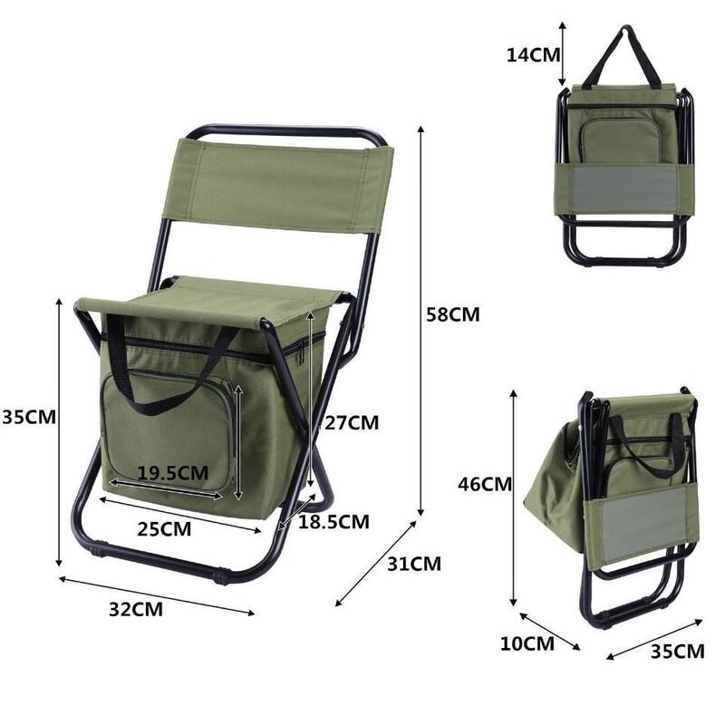Portable 3-in-1 Folding Outdoor Chair with Cooler Bag