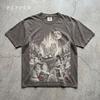 Spooky Graveyard Cat Tee, Spooky Graveyard Cat Lover Fall, Jack O Lantern Moon Season, Trick or Treat Comfort Colors Fall Graphic