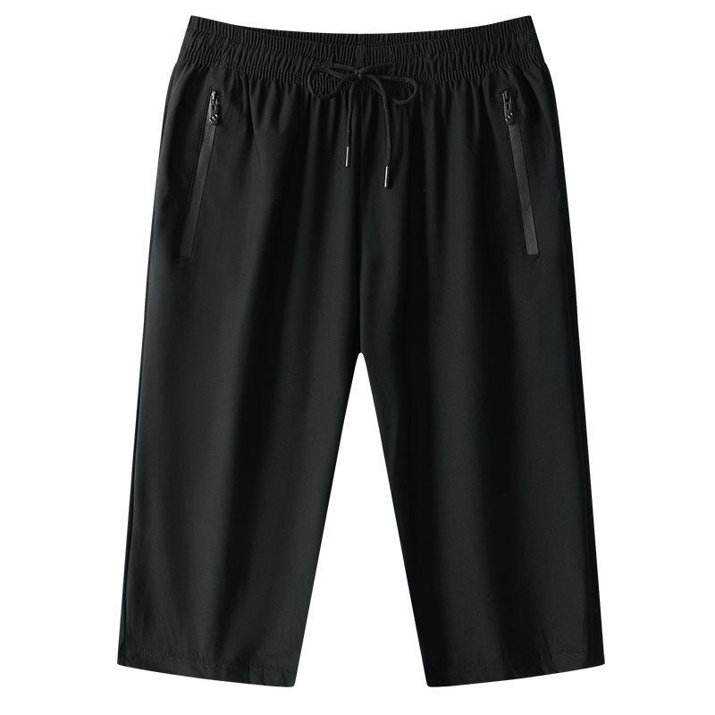 

81008 Summer Ice Silk Men s Capris Shorts - Nylon, Casual, Ice Cool, Loose Fit, New Arrival, Hot Selling 2XL
