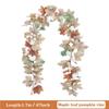 Autumn Harvest Maple Leaf & Pumpkin Vine Wreath for Living Room Decoration, Artificial Flowers & Greenery