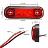 24v 12v Amber LED Side Marker Lights For Trucks Side Clearance Marker Light Clearance Lamp 12V Red White for Trailer