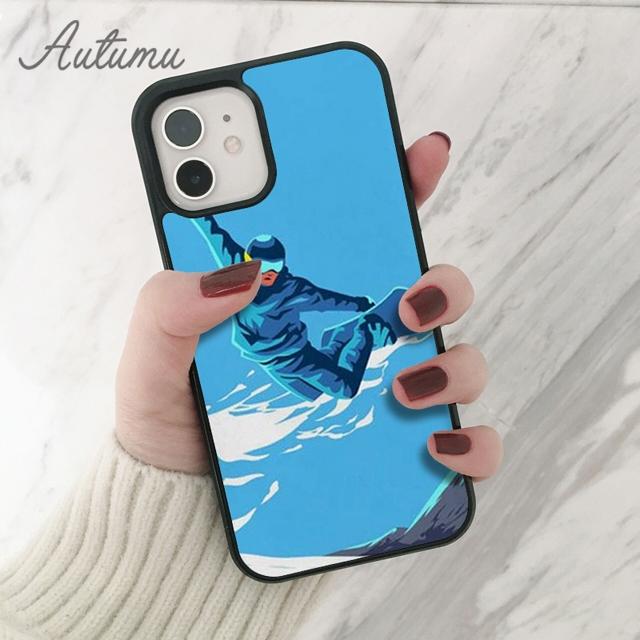 Snow Or Die Ski Snowboard Handyhülle für iPhone 11 12 13 14 Pro Max mini XR XS SE 2020 6S 7 8 Plus Samsung Galaxy S21 S22 Cover