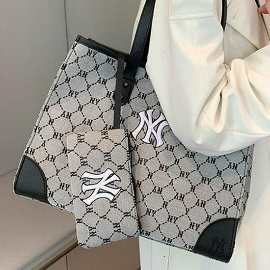 New Korea MLB NY Large-Capacity Fashion Tote Bag - Versatile Single Shoulder Handbag