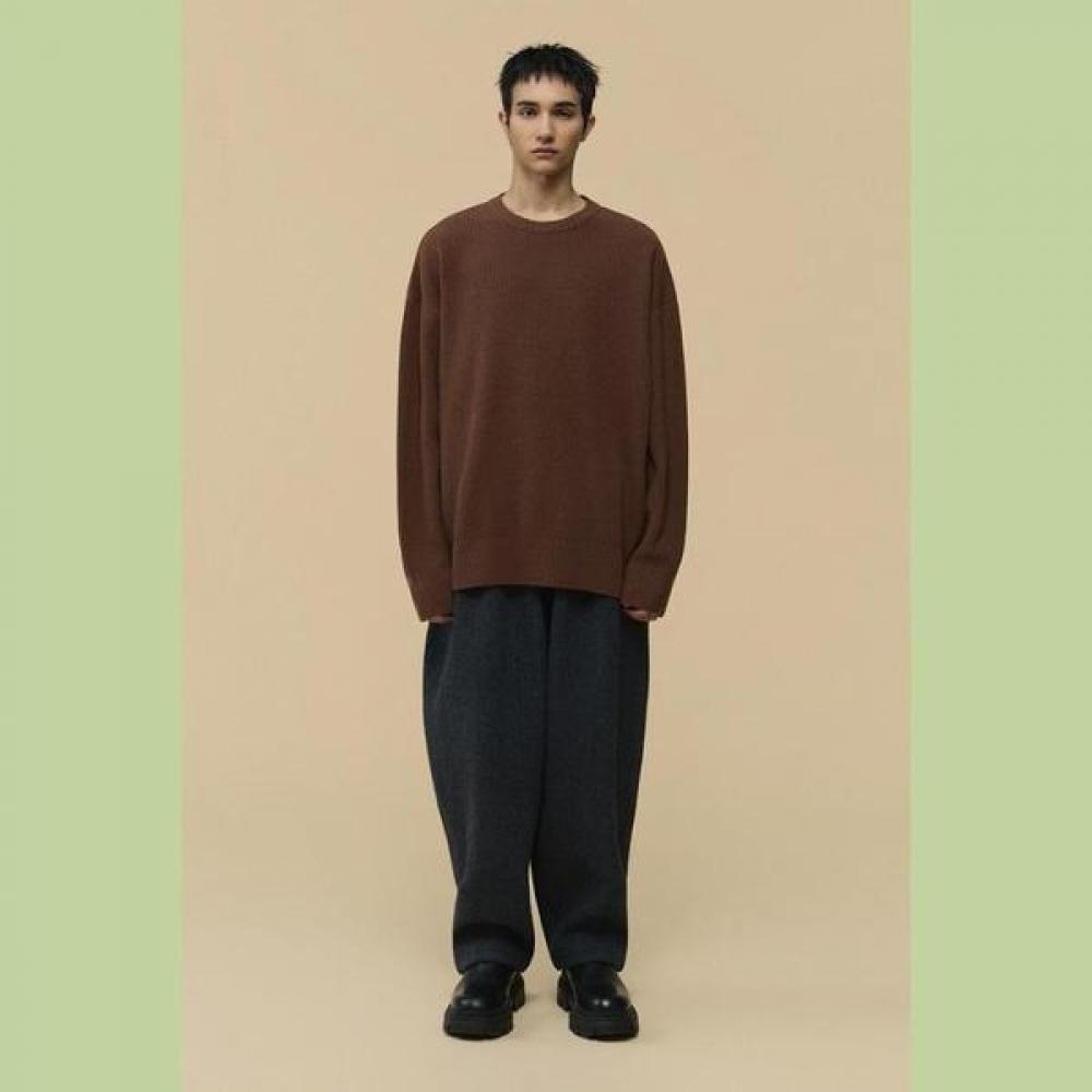 Customellow Wool Sweater Brown Oversized Fit Cwwaw25991brx Brown/M