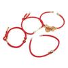 Halvferdig Justerbart Flettet Rødt Tau For DIY Smykkefremstilling Perling Armbånd