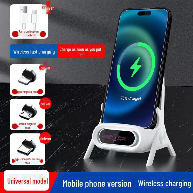 

Ленивый держатель для мобильного телефона: Креативное беспроводное зарядное устройство, многофункциональная настольная подставка с магнитной быстрой зарядкой и дизайном в виде маленького стульчика Customizable Engraving/Artwork: Universal Default