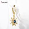 Nouvelles Boucles d'Oreilles Créoles Pendantes Œil du Mal en Zirconium de Luxe Pour Femmes Laiton Œil Turc Grec Boucles d'Oreilles Pendantes Bijoux Cadeau de Fête