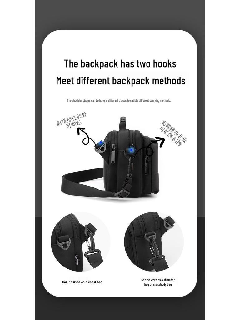 WEPOWER Men's Stylish Waterproof Crossbody Messenger Bag