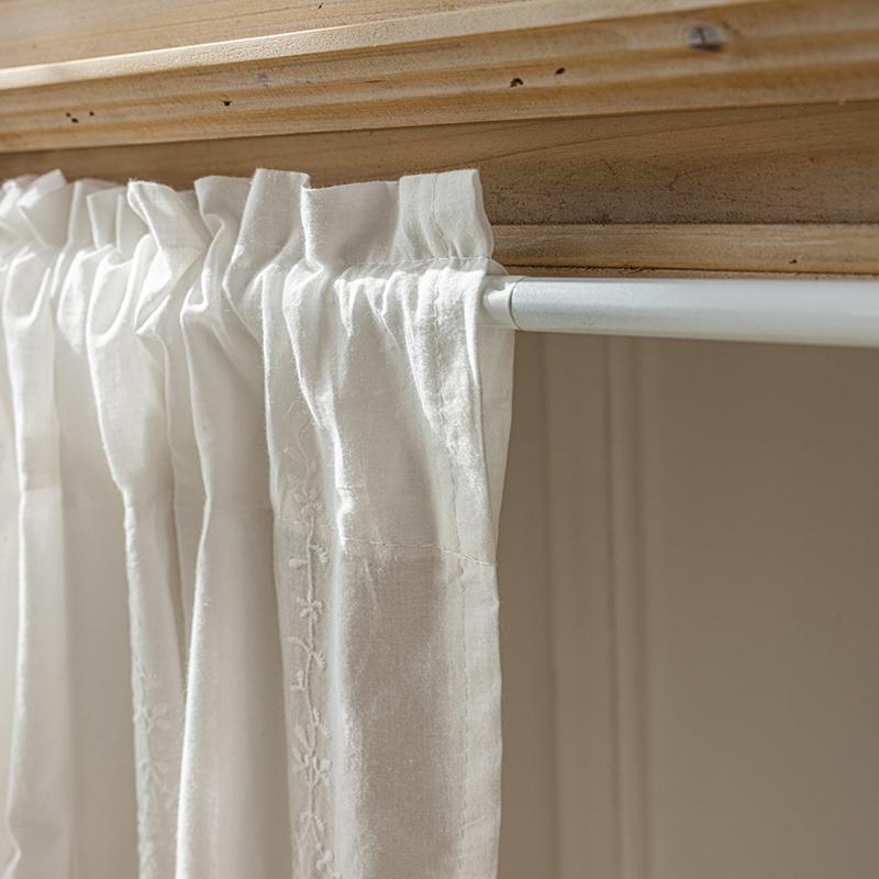 100% Cotton Vintage Embroider Fabric Blackout Short Curtains Kitchen Bedroom Bathroom Cabinet Home Decor Rod Pocket Cafe